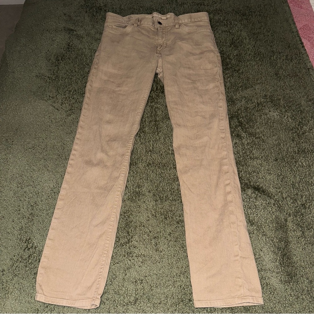 Banana republic Tan Straight Leg Jeans with Smooth Texture